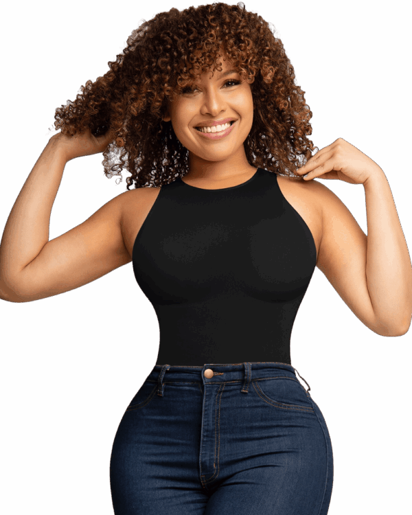 High Cut Crew Neck Bodysuit