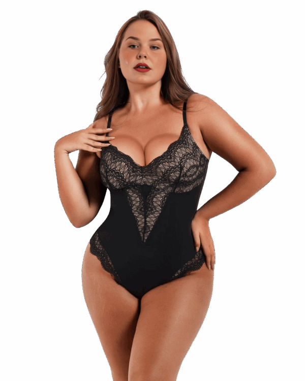 lace shapewear bodysuit black emma 2